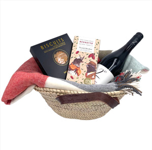 Luxurious Merino Throw Basket - Local Delivery Only