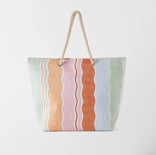 Load image into Gallery viewer, Lifes A Beach at Christmas - Striped bag